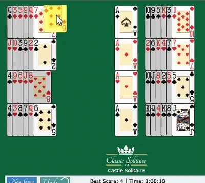 Beleaguered Castle Solitaire Gameplay GIF Large
