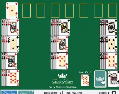 Forty Thieves Solitaire Gameplay GIF Large